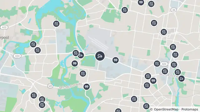 Map of Milperra Road (Ashford Avenue) and nearby items