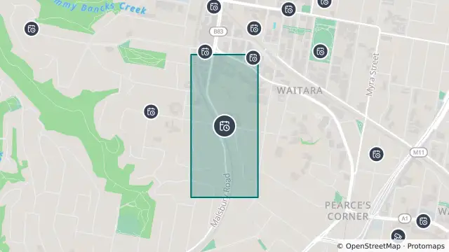 Map of Planned Power Outage — Hornsby, Normanhurst, Waitara and nearby items