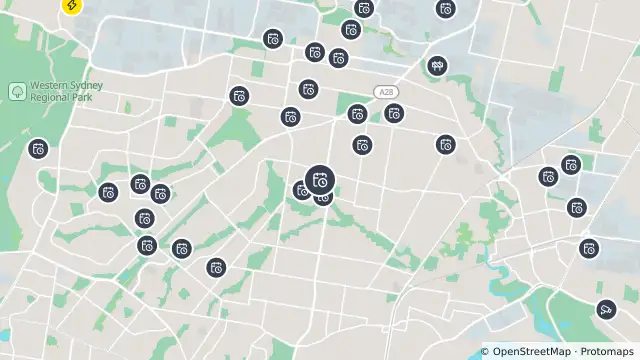 Map of Planned Power Outage — Fairfield West and nearby items