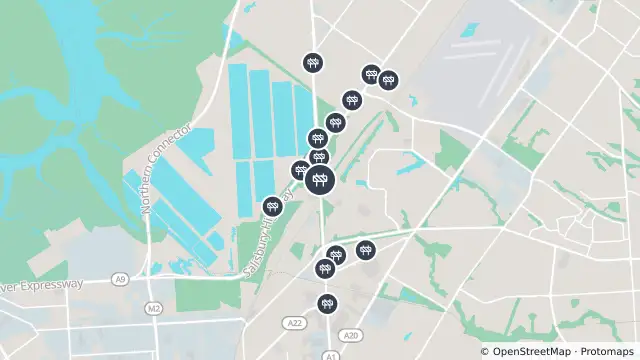 Map of Maintenance — Port Wakefield Road, Dry Creek and nearby items