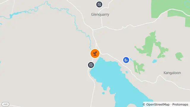Map of Algal Status Amber — Wingecarribee River @ Sheepwash Bridge and nearby items