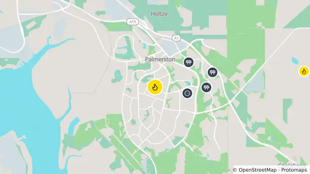 Map of Rubbish Fire — Priest Cct, Gray and nearby items