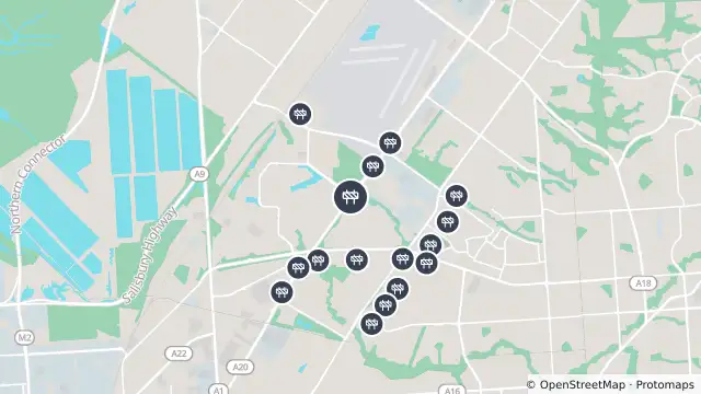 Map of Mowing — Main North Road, Mawson Lakes and nearby items