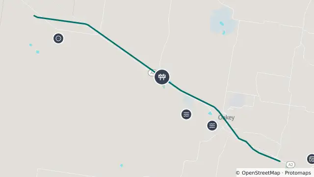 Map of Roadworks — Warrego Highway — Bowenville / Oakey and nearby items