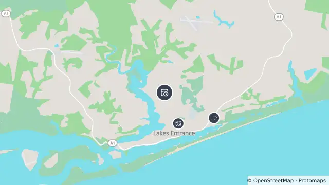 Map of Planned Power Outage — Lakes Entrance and nearby items