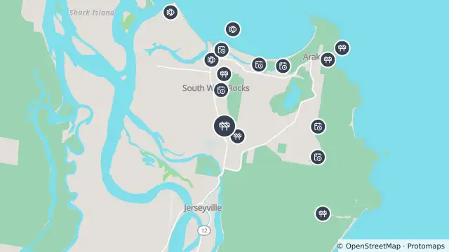 Map of Scheduled Roadwork — Belle O'connor St, South West Rocks and nearby items