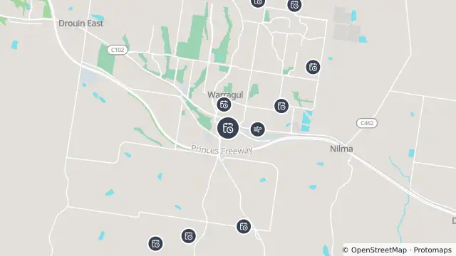 Map of Planned Power Outage — Warragul and nearby items