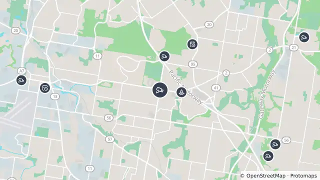 Map of Macgregor - Mains Road & Kessels Road - North and nearby items