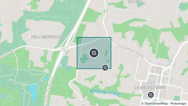 Map of Planned Power Outage — Charlestown and nearby items