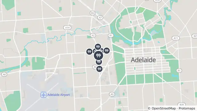 Map of Torrens To Darlington - Civil Works — South Road, Mile End and nearby items