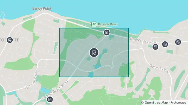 Map of Planned Power Outage — Corlette, Salamander Bay and nearby items