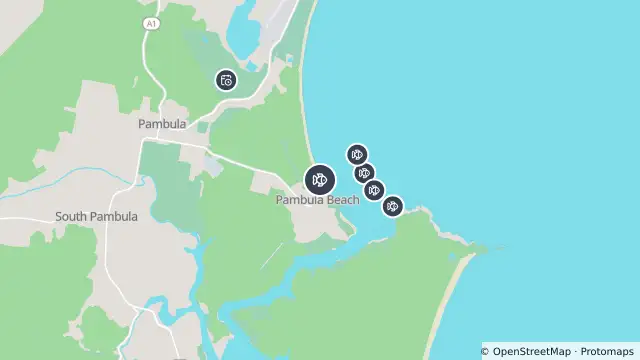 Map of Drone Surveillance Location — Pambula Beach and nearby items