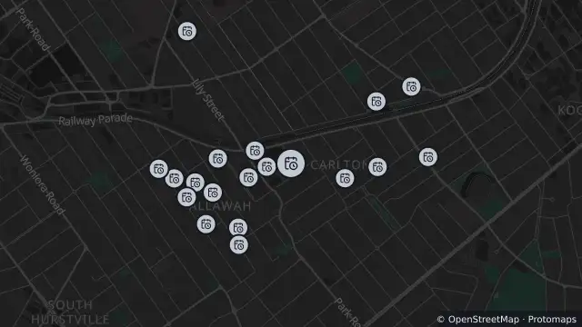 Map of Planned Power Outage — Allawah and nearby items