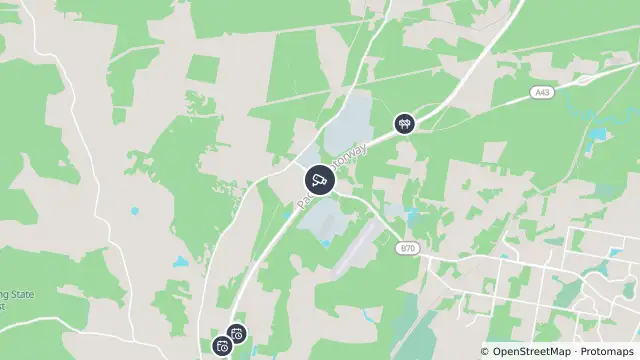 Map of M1 Pacific Motorway (Sparks Road) and nearby items