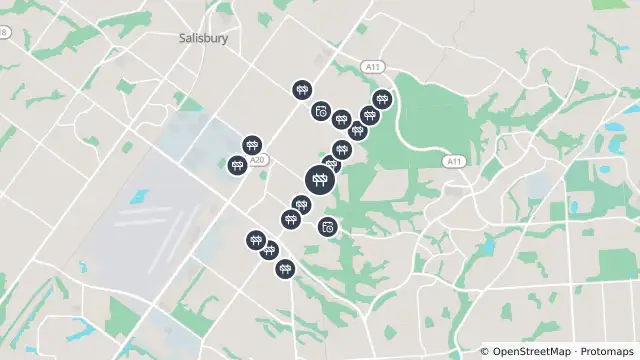 Map of Mowing — Bridge Road, Salisbury East and nearby items