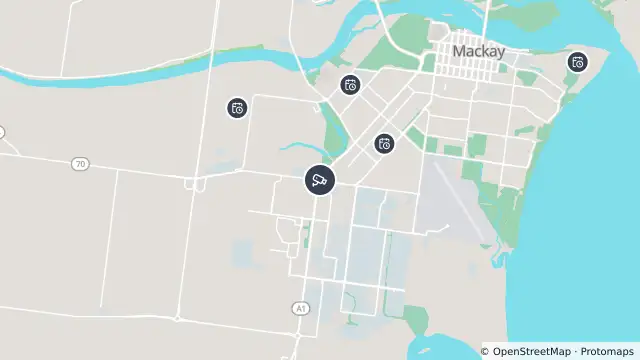 Map of West Mackay - Bruce Highway And Peak Downs Highway - South and nearby items