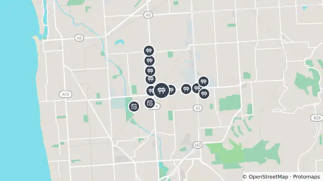 Map of Water Connection — Daws Road, Mitchell Park and nearby items
