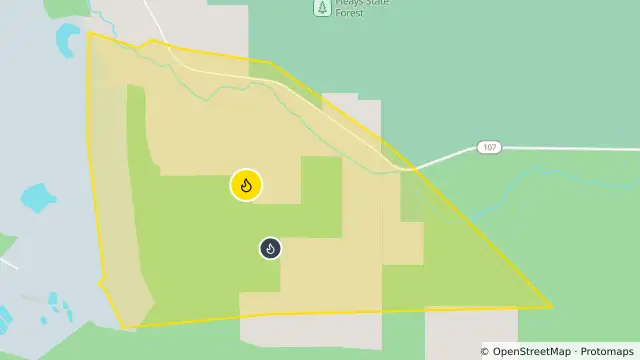 Map of Bushfire Advice Monitor Conditions - Bowelling And Muja and nearby items