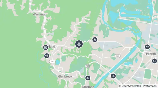 Map of Changed Traffic Conditions — Old Bathurst Road, Blaxland and nearby items