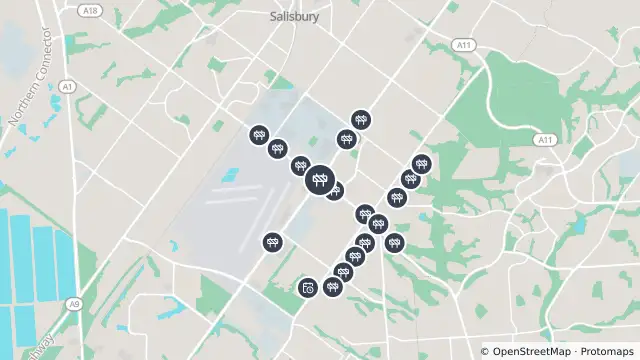 Map of Detours — Mcintyre Road, Salisbury East and nearby items