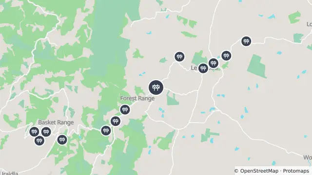 Map of Asphalt Works — Lobethal Road, Forest Range and nearby items
