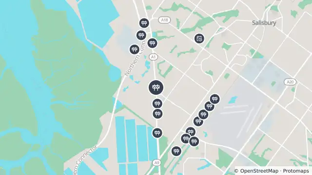 Map of Mowing — Port Wakefield Road, Globe Derby Park and nearby items