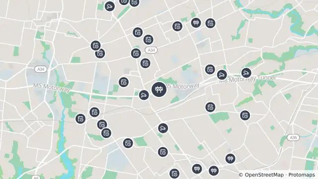 Map of Scheduled Roadwork Maintenance — M5 Motorway, Beverly Hills To Mascot and nearby items
