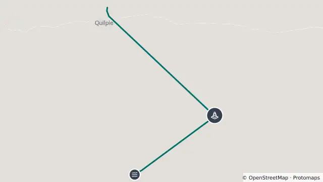 Map of Hazard — Old Charleville Road / Napoleon Road / Quilpie Thargomindah Road / Old Charleville Road — Adavale / Quilpie and nearby items