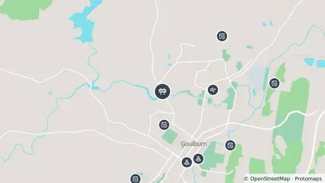 Map of Scheduled Roadwork Bridge Work — Crookwell Road, Goulburn and nearby items