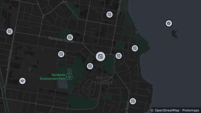 Map of Planned Power Outage — South Coogee and nearby items