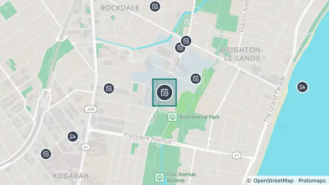 Map of Planned Power Outage — Arncliffe, Rockdale and nearby items