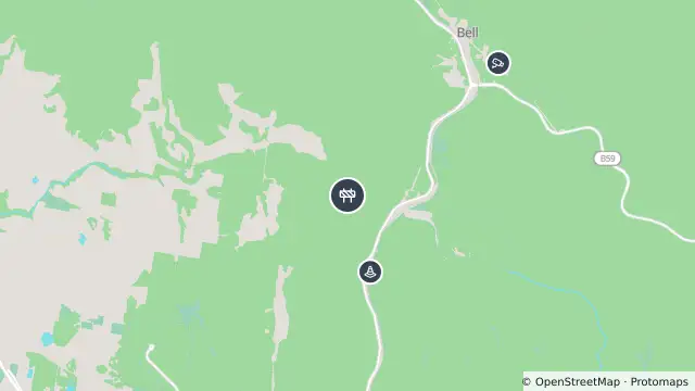 Map of Scheduled Roadwork Slope Stabilisation — Hartley Vale Road, Bell and nearby items
