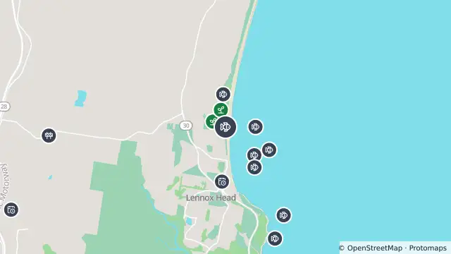 Map of Trauma Kit Location — Lennox Head Slsc and nearby items