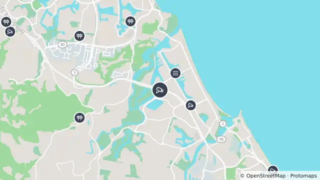 Map of Palm Beach - Pacific Motorway Exit 92 - North - 4221 and nearby items