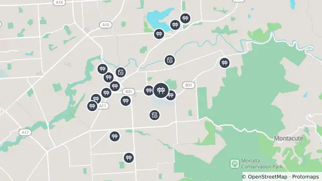 Map of Asphalt Works — Gorge Road, Paradise and nearby items