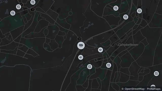Map of Scheduled Roadwork Maintenance — Hume Motorway Off-Ramps, Campbelltown and nearby items