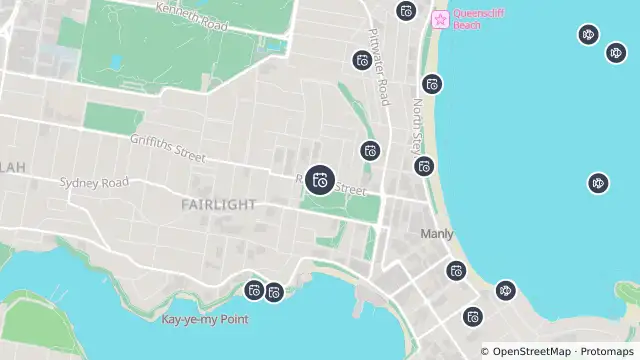 Map of Planned Power Outage — Manly and nearby items