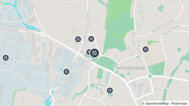 Map of Planned Power Outage — Rutherford and nearby items