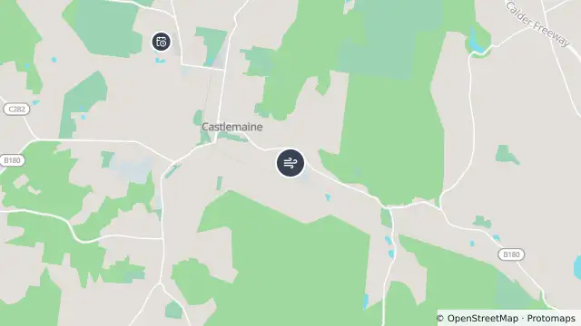 Map of Castlemaine and nearby items