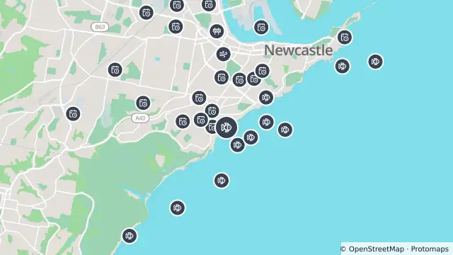 Map of Drone Surveillance Location — Dixon Park Beach and nearby items