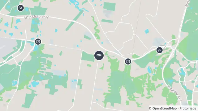 Map of Scheduled Roadwork — Elizabeth Drive, Kemps Creek and nearby items