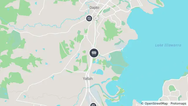 Map of Scheduled Roadwork — Princes Highway, Yallah and nearby items