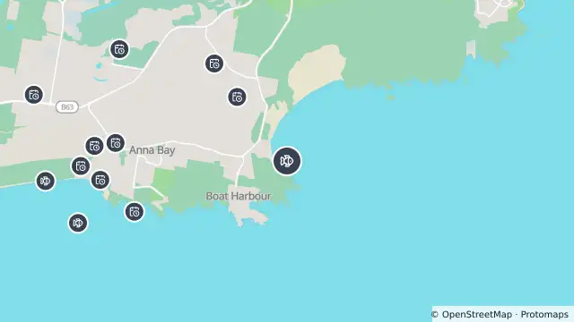 Map of Drone Surveillance Location — One Mile Beach and nearby items