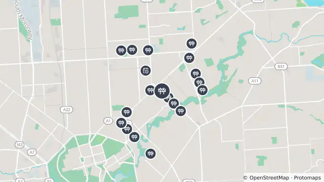 Map of Sign Installation — Ascot Avenue, Vale Park and nearby items