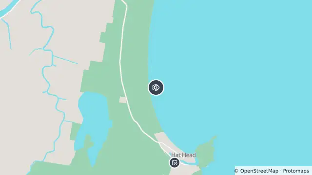 Map of Drone Surveillance Location — Hat Head Beach and nearby items