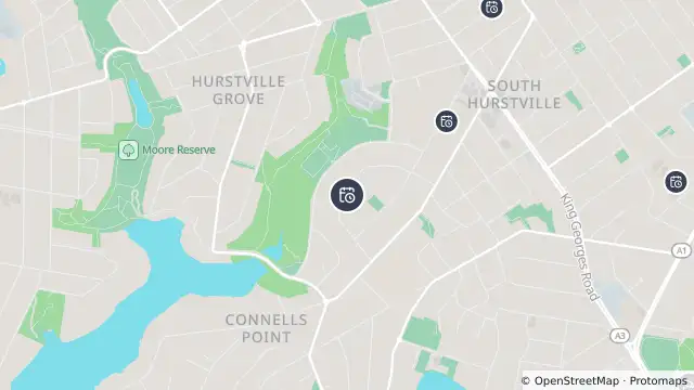 Map of Planned Power Outage — Connells Point and nearby items