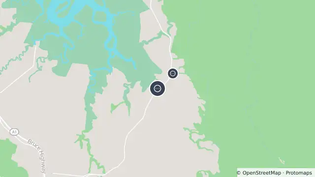 Map of Packers Camp - Pine Creek Yarrabah Road At Middle Creek and nearby items