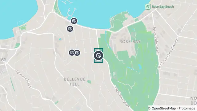 Map of Planned Power Outage — Bellevue Hill, Rose Bay and nearby items