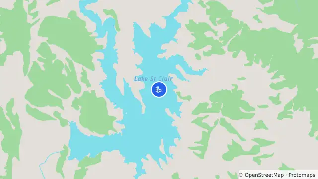Map of Glennies Creek Dam and nearby items