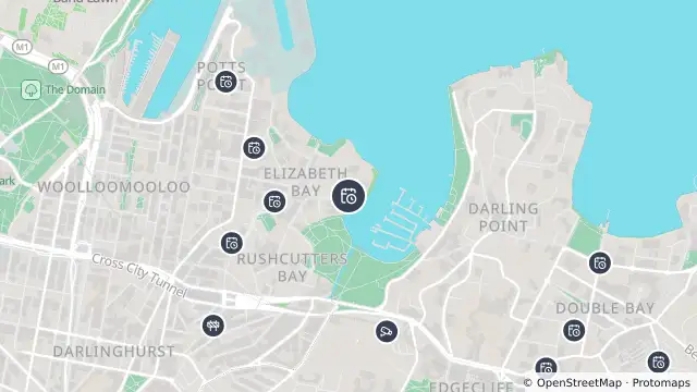 Map of Planned Power Outage — Elizabeth Bay and nearby items